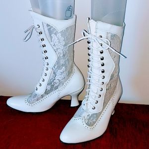 Oak Tree Farm Victorian Lace up Leather Boots